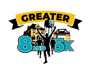 Greater 8 and 5K logo