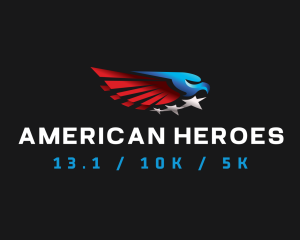 American Heroes Half Marathon, 10K, 5K logo