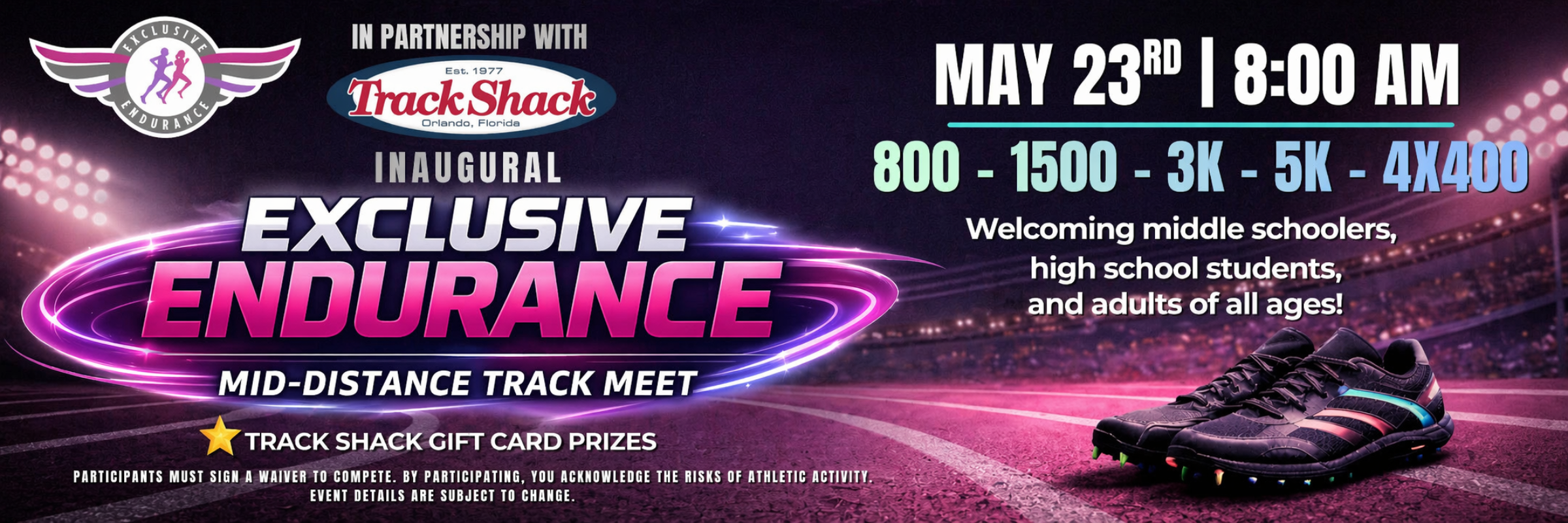 Exclusive Endurance Mid-Distance Track Meet