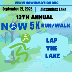 13th Annual Now ~Lap The Lake~ 5k Walk & Run logo