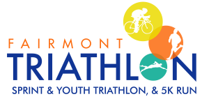 Fairmont Triathlon (Youth, Sprint) and Run for the Bacon 5K logo