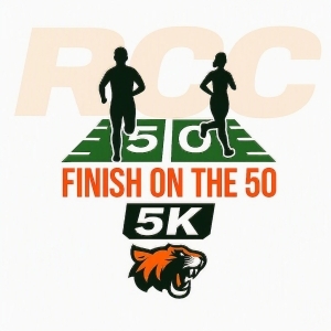 Finish on the 50 logo