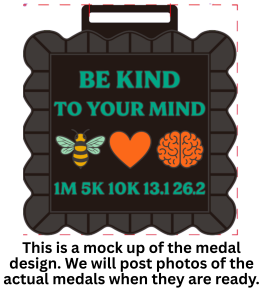 2026 Be Kind to Your Mind 1M 5K 10K 13.1 26.2 logo