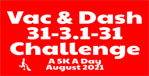 Vac & Dash 31 5K's in 31 Days Run/Walk Challenge logo