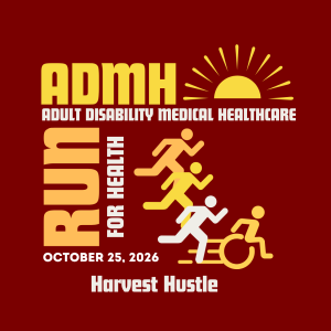 The ADMH RUN FOR HEALTH logo