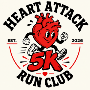 Heart Attack Run Club’s 5k logo