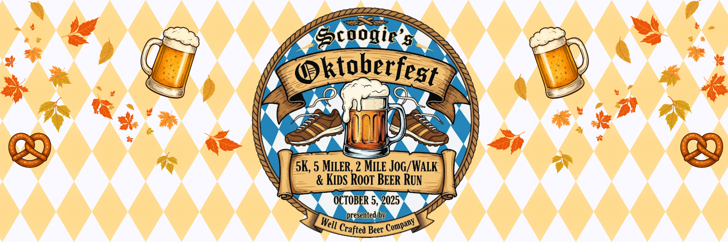 Scoogië's Oktoberfest 5k, 5 Miler, 2 Mile Jog/Walk & Kids Root Beer Run!
