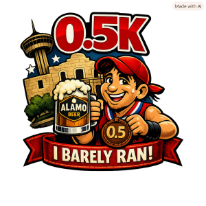 I Can't Bexar Another Race 0.5k logo