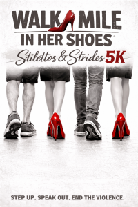 Walk-A-Mile-In-Her-Shoes: Stilettos and Strides 5K logo