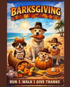 Friendsgiving/Barksgiving: Turkey Trot 5K, 10K, Half Marathon by Califlow Runs logo