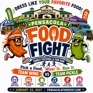 Pensacola Pickles and Wings Run logo
