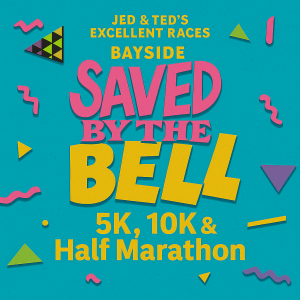 Bayside Saved by the Bell 5K, 10K & Half Marathon logo