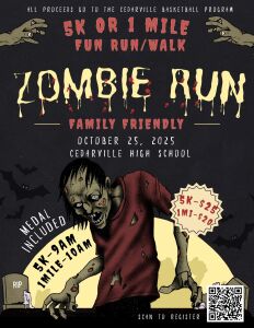 Zombie Fun Run 5k or 1mile logo