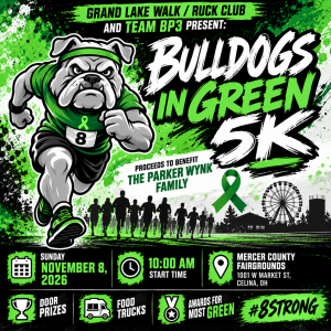 Bulldogs In Green 5k for Parker logo