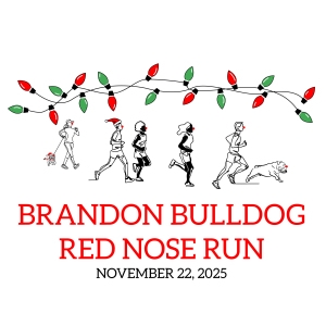 Brandon Bulldog Red Nose Run logo