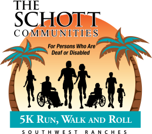The Schott Communities 5K Run, Walk, and Roll logo