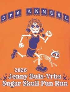 Jenny Buls Vrba Sugar Skull Halloween Fun Run 5k logo