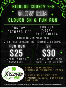 Hidalgo County 4K Glow Run Clover 5K & Fun Run logo