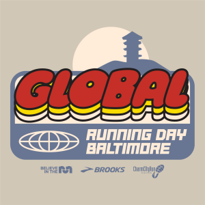 Global Running Day Crew Challenge with Charm City Run and Believe in the Run presented by Brooks logo