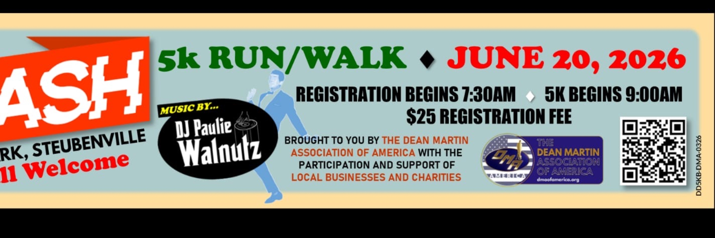 Dean Martin Hometown Festival:  Dino Dash 5k Trail Run / Walk