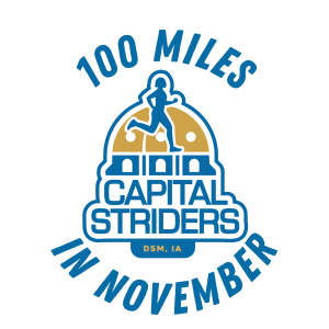 Capital Striders 100-Miles in November Challenge logo