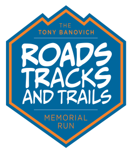 Roads, Tracks, and Trails Virtual Memorial Run and Fundraiser logo