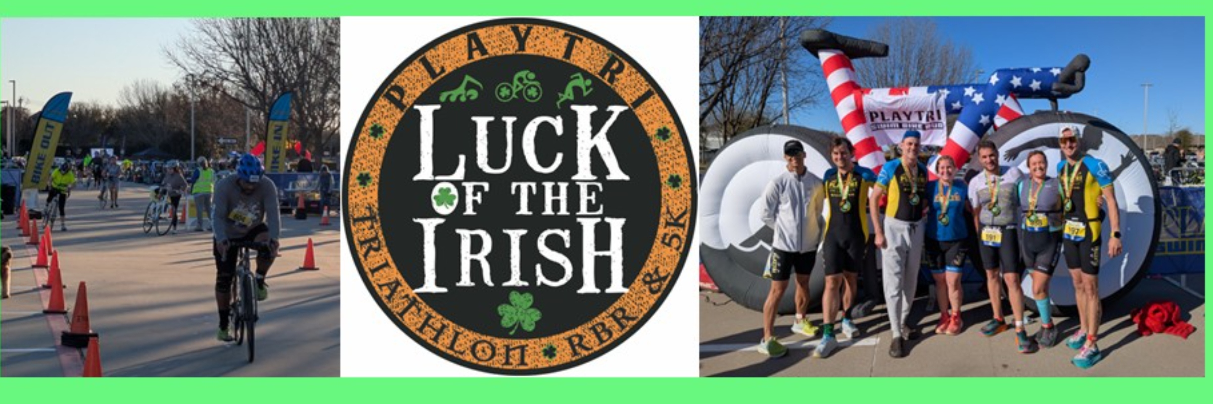 Luck of the Irish Triathlon, Run-Bike-Run, & 5K