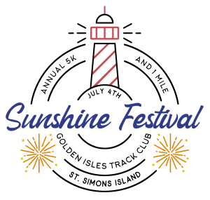 Sunshine Festival July 4th 5k & 1 mile logo