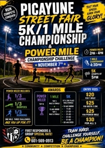 Picayune Street Fair 5K/1 Mile Championship & Power Miler Challenge logo