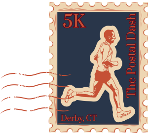 The Postal Dash 5K logo