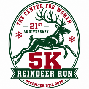 The Center for Women's 5K Reindeer Run logo