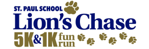 St. Paul School of Princeton Lion's Chase 5K & 1K fun run logo
