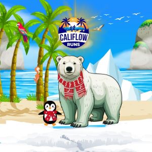 Polar Bear Run 5K, 10K, and Half Marathon by Califlow Runs logo
