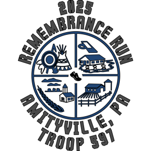 Scouting America Troop 597 Remembrance Run/Walk logo