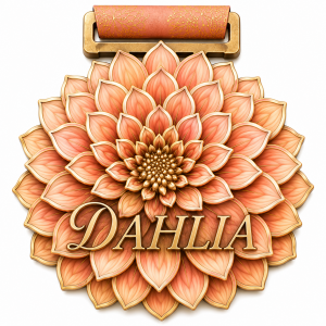 Dahlia Virtual Race | Language of Flowers Series 1M 5K 10K Half Marathon & Marathon logo