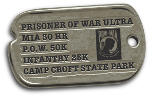 Prisoner of War Trail Race (50k - 25k - 8mi) logo