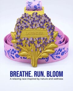 Lavender Race | The Language of Flowers Virtual Collection 1M 5K 10K Half Marathon & Marathon logo