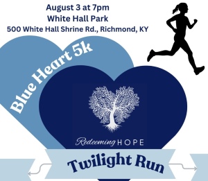 Redeeming Hope’s Blueheart Twilight Run 5K logo