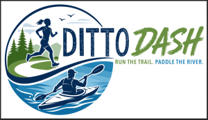 Ditto Dash - Run the Trail * Paddle The River logo