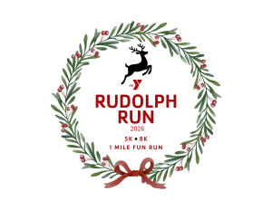 Ymca Rudolph Run - 1 mile run fun, 5k, 8k logo