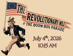 The Revolutionary Mile - At the Boom Box Parade logo