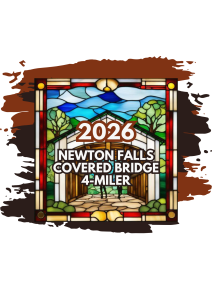 Newton Falls Covered Bridge 4-Miler logo