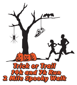 Trick or Trail 12K and 6K race and 2 mile spooky walk logo