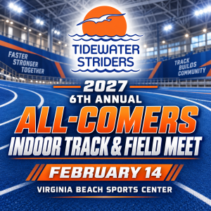 Tidewater Striders All-Comers Indoor Track and Field Meet logo