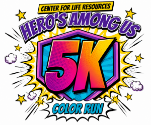 “Hero’s Among us” 5K Color Run logo
