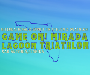 Game On! Mirada Lagoon Triathlon logo