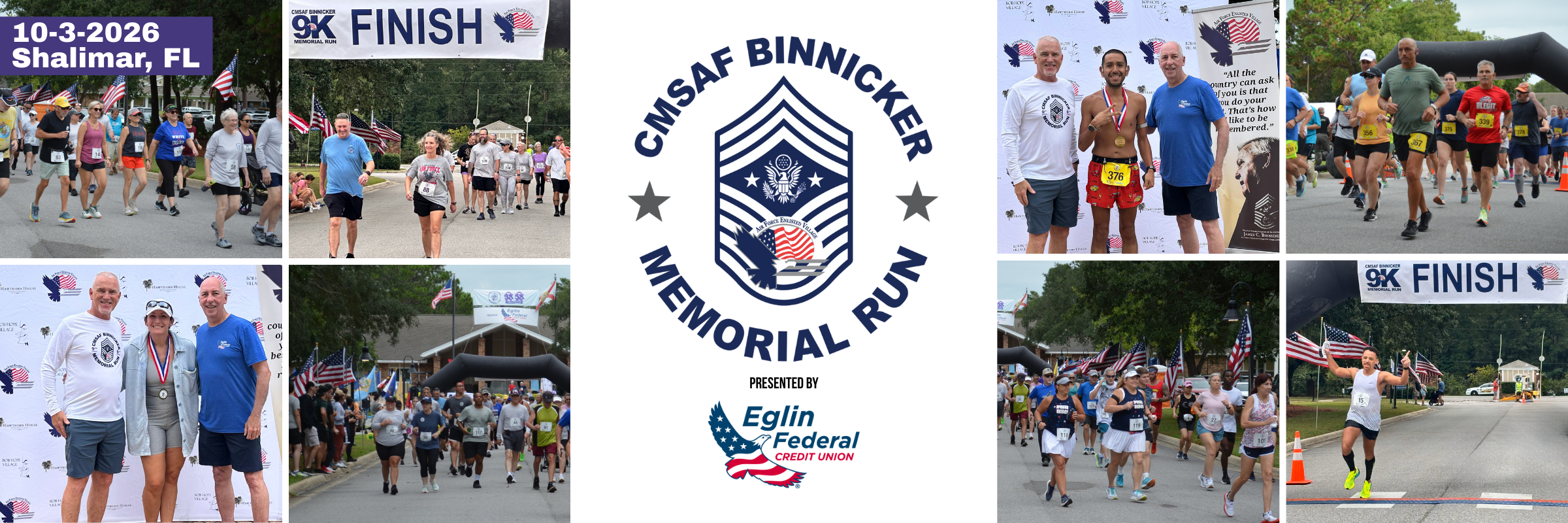 12th Annual CMSAF Binnicker Memorial Run presented by Eglin Federal Credit Union