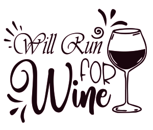 Will Run for Wine Virtual 5k logo