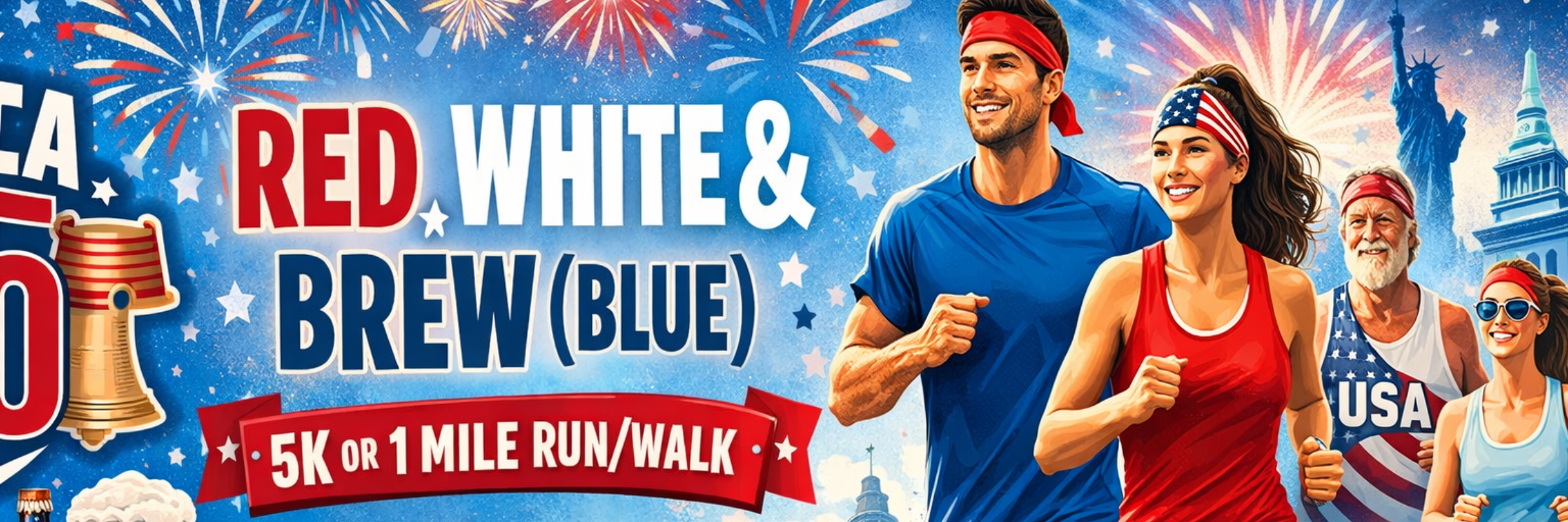 America 250 - Red, White & Brew (Blue) 5K Run