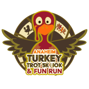 Anaheim Turkey Trot 5K/10K  -Corner of Katella on the SANTA ANA RIVER TRAIL.  Across the street from Honda Center logo